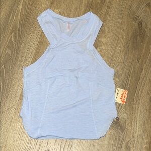 FP Movement by Free People Blue Cut Out Sleeveless Tank Top